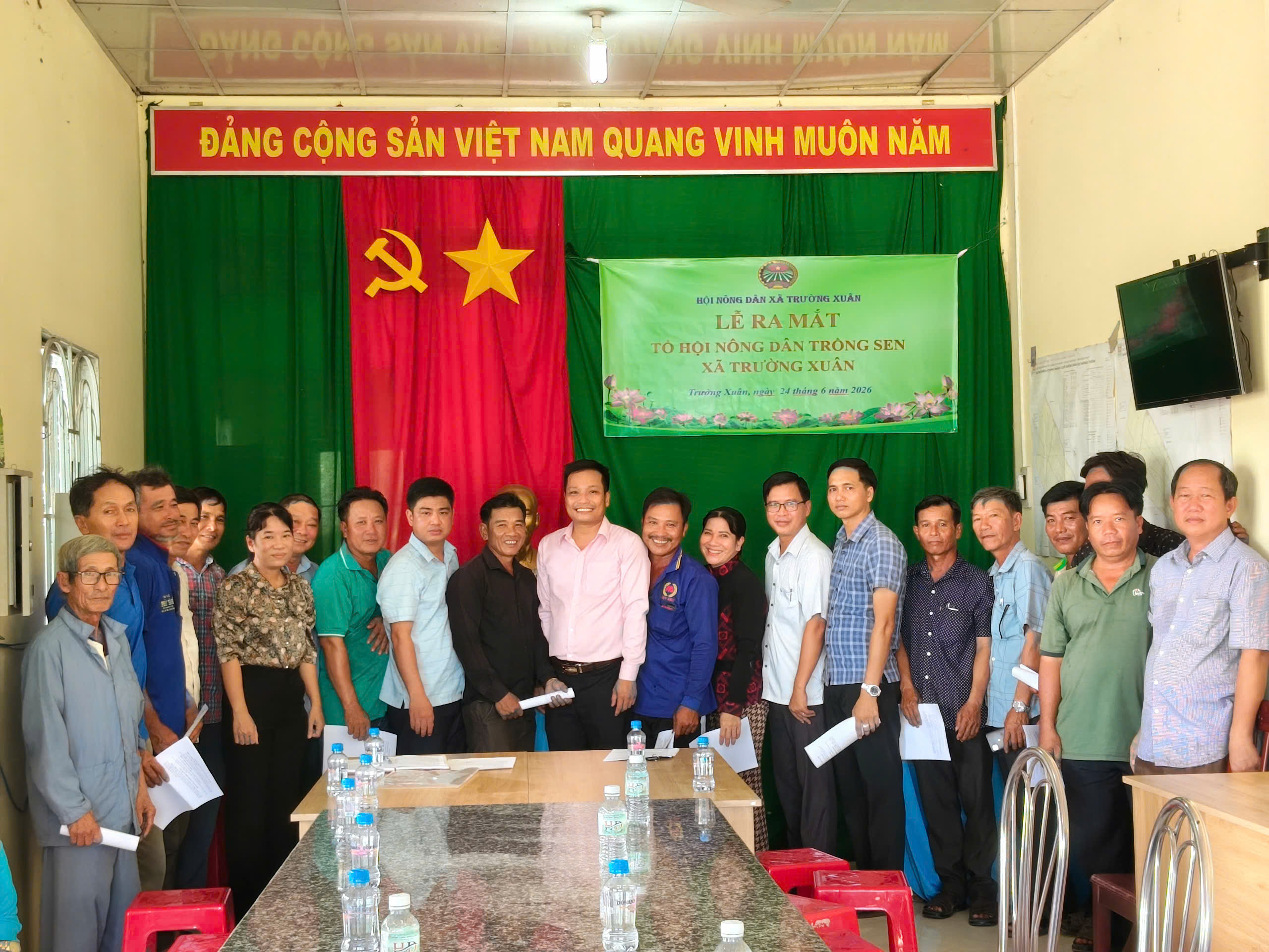 Trường Xuân ra mắt Tổ hội nông dân trồng sen